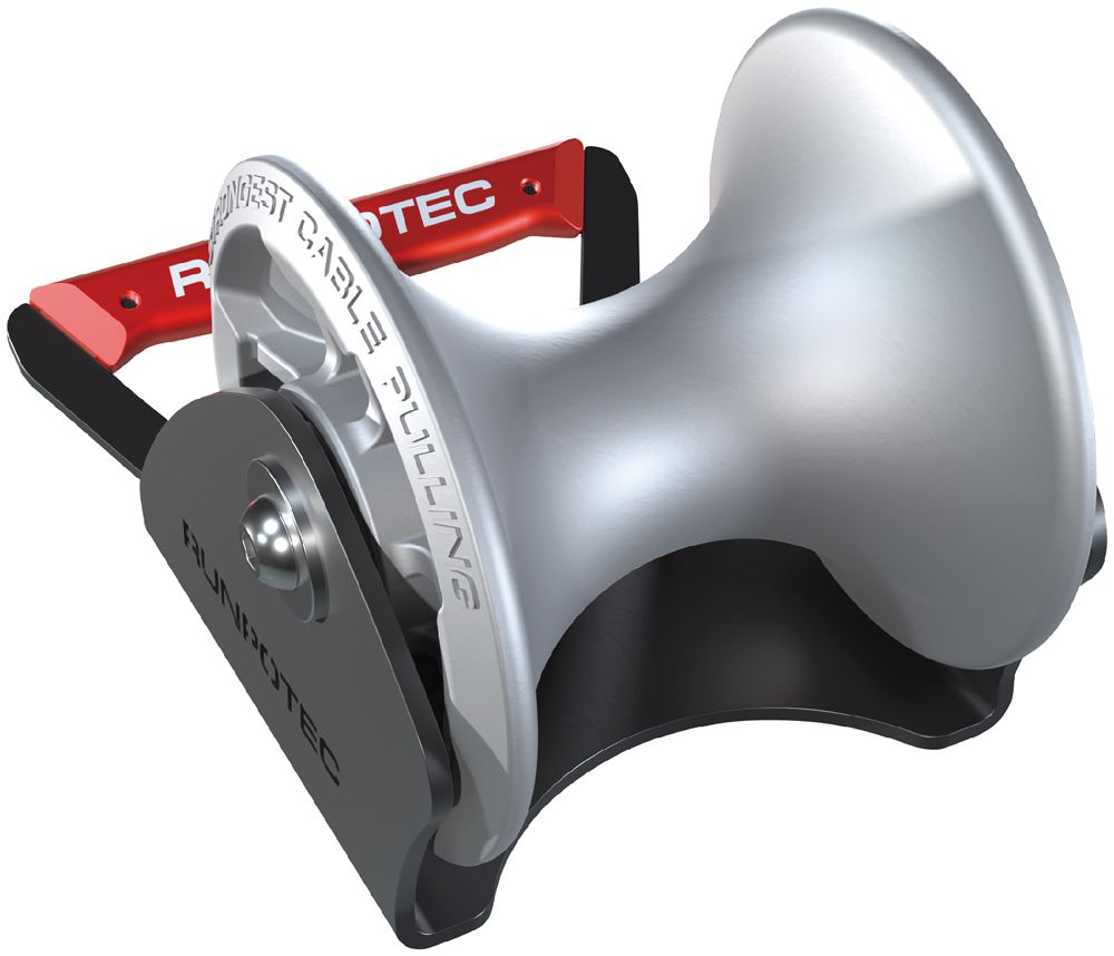 Abrollvorrichtung RUNPOTEC, Ø130×100mm, max.1500kg, 220.5×155×163mm, 2.86kg