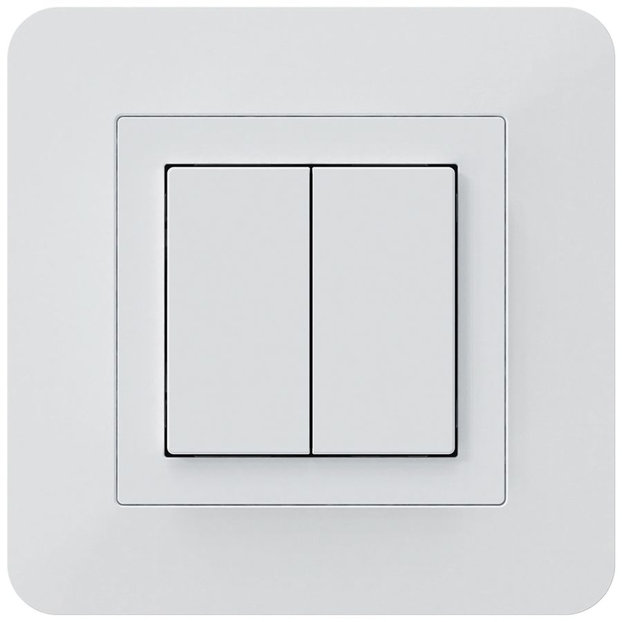 Poussoir KNX ENC Hager BA kallysto.trend C double 94×94mm blanc