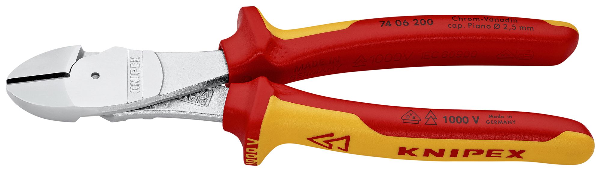 Kraft-Seitenschneider KNIPEX, 200mm