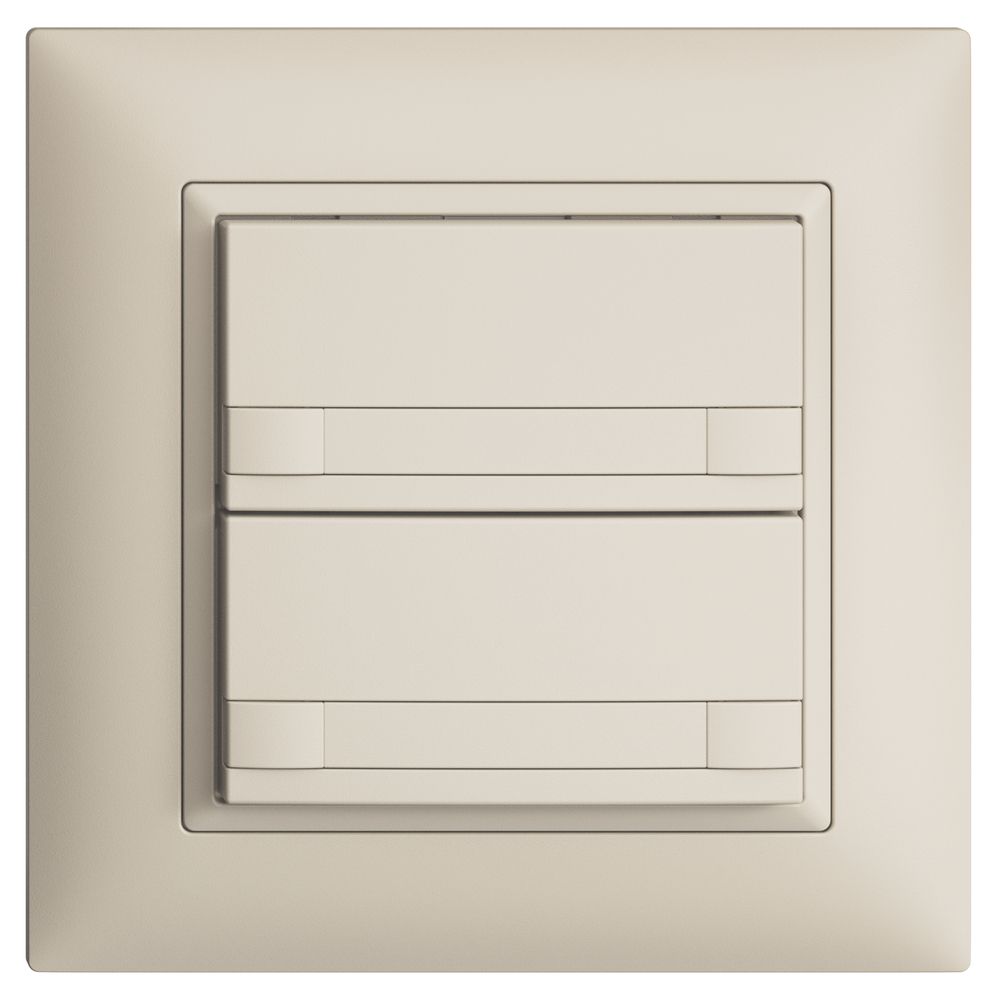 Poussoir KNX RGB ENC EDUE FMI, 250mW, s.LED, papier, 2×poussoir, C.2×T., crema