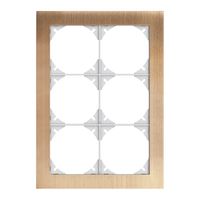 Telaio di copertura EDIZIOdue prestige 3×2 ottone champagne