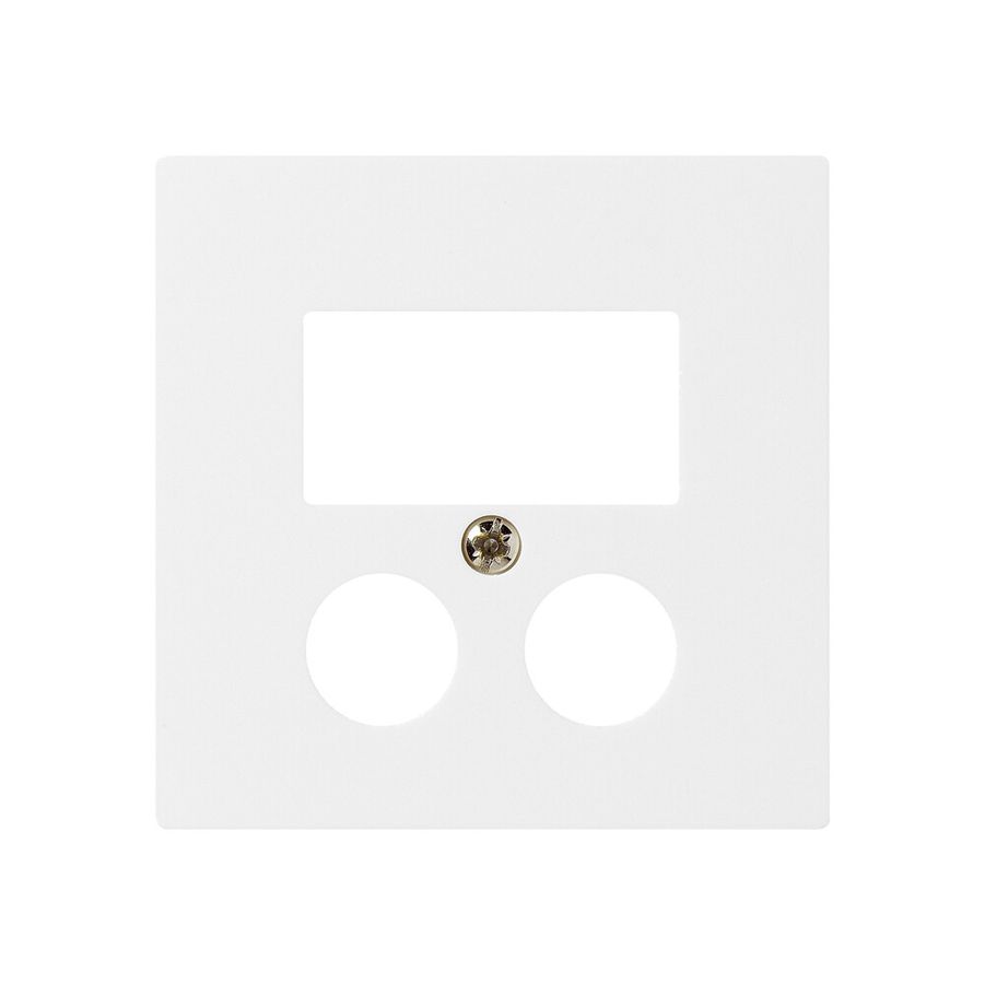 Placca frontale 2×coas+2×RJ45 kallysto HomeWay bianco
