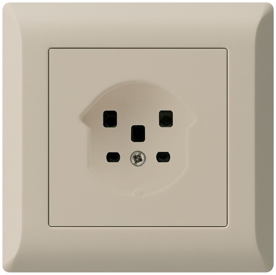UP-Steckdose HA kallysto.line Typ 25 mit Steckklemmen beige