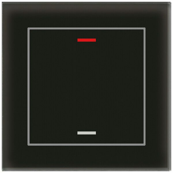 Poussoir KNX RGBW ENC MDT GTL-100S.02S 1t/2a verre noir "neutre"