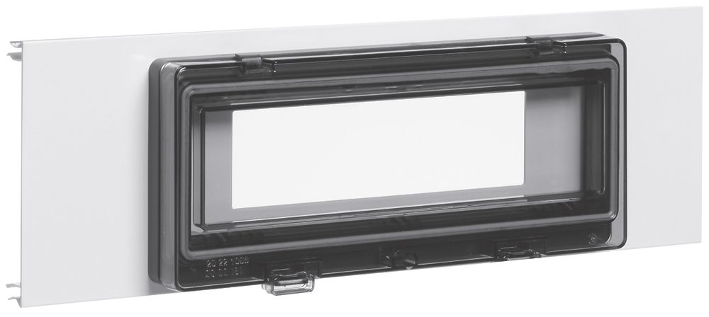 Coperchio per apparecchio tehalit, 9 moduli, porta, bianco traffico