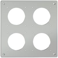 Montageplatte ELEMENT SNAPFIX® 2×2 horizontal und vertikal 225×225mm Aluminium