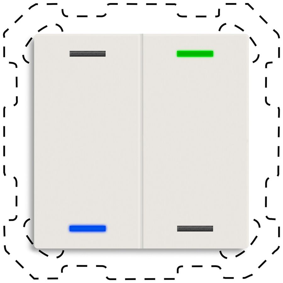 Pulsante KNX RGBW INS MDT BE-TAL600211.01 2t/4a bianco op. "neutrale"