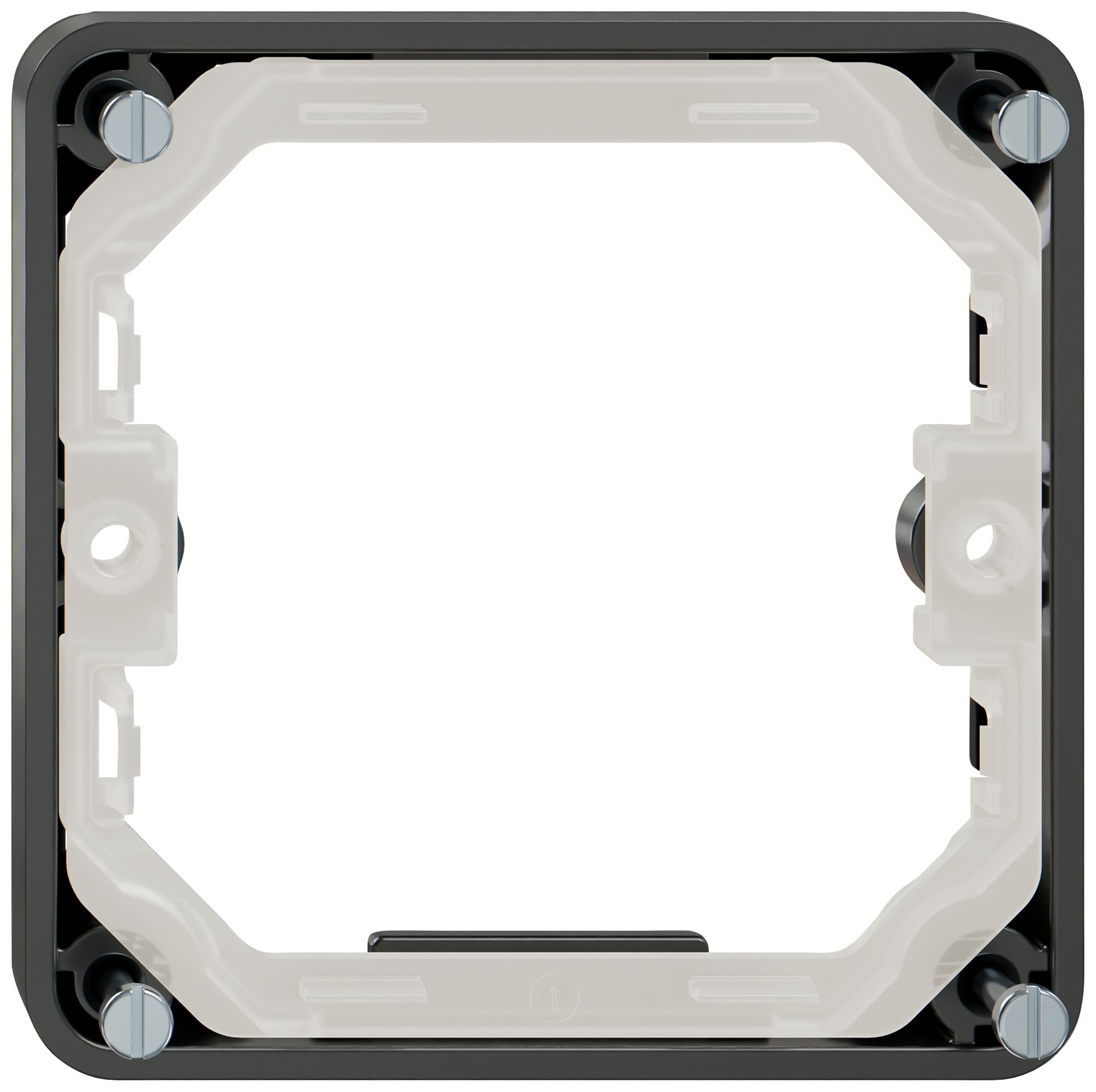 Aufsatzrahmen Feller NEVO SNAPFIX® 87×87×8.5mm schwarz