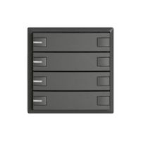 KNX-Taster RGB EDIZIO.liv SNAPFIX® Temperaturfüh.RGB-LED 4×T 2-Tbed.dgu