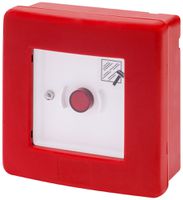 AP-Alarmtaster GEWISS, 1S/1Ö, mit Einschlagglas, IP55, rot
