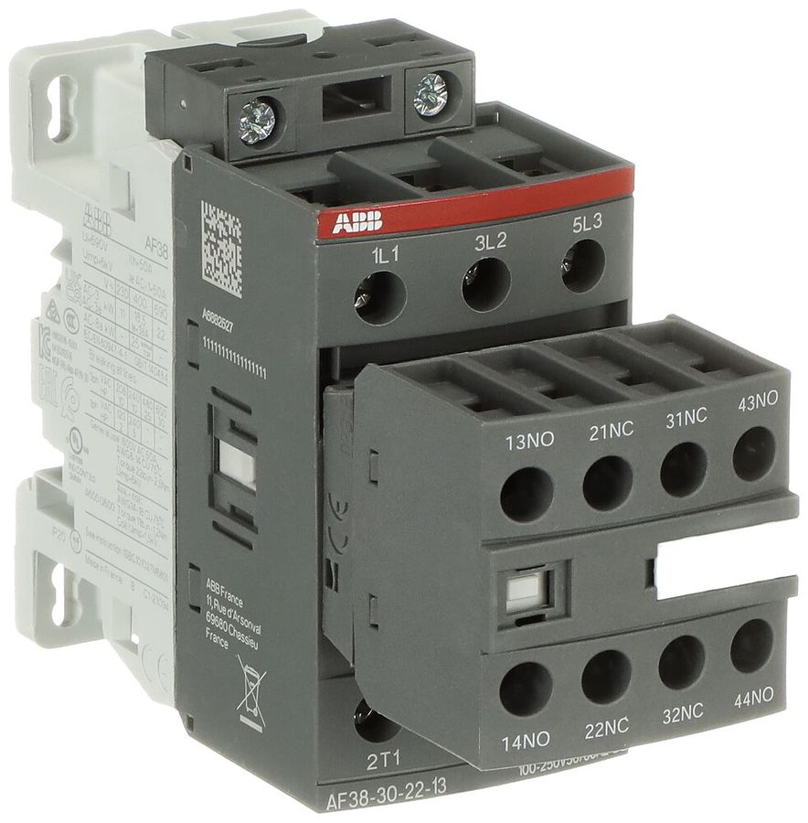 Contattore INS ABB AF38 100…250VAC 100…250VDC 3NO 50A 690V a vite