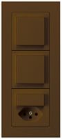UP-Kombination kallysto.pro Gr.I-I-I vertikal 2×Schalter S3+S3/Typ 13 braun