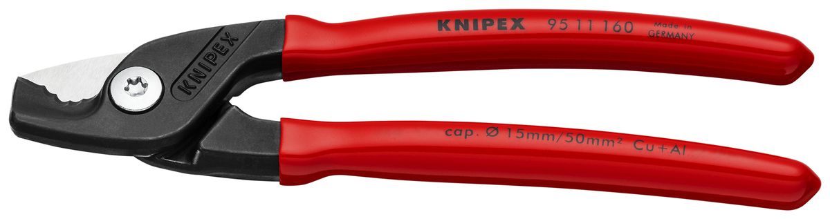 Kabelschere KNIPEX für Ø15mm max 160mm, Kunststoff