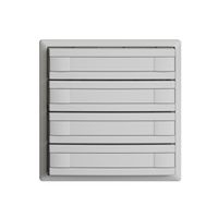 KNX-Taster RGB EDUE, 250mW, o.LED, m.Papiereinlage, 4×Taste, 2×Tastenb., hgu