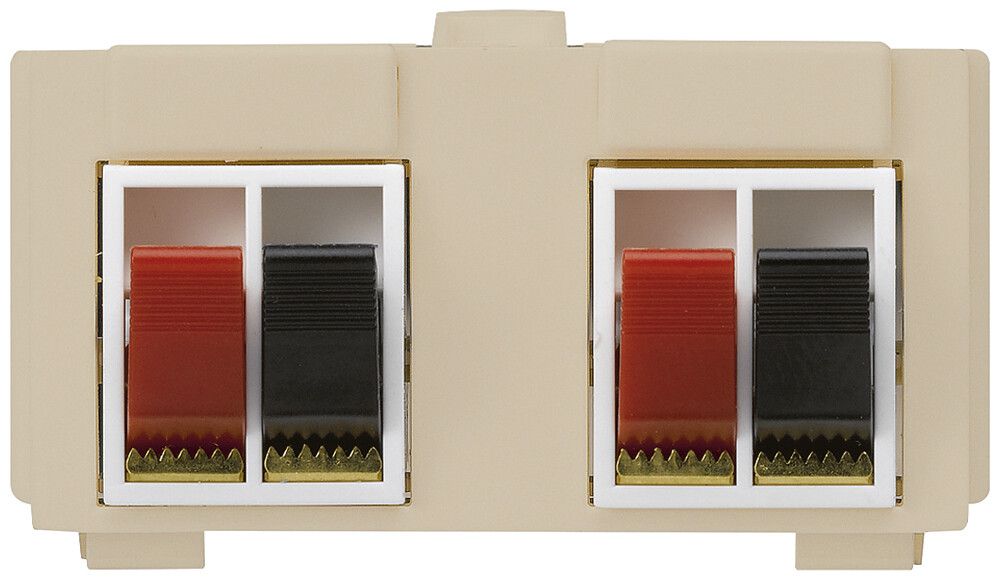 Modulo multimedia M3 con 4×LS morsetti rosso/ne kallysto beige