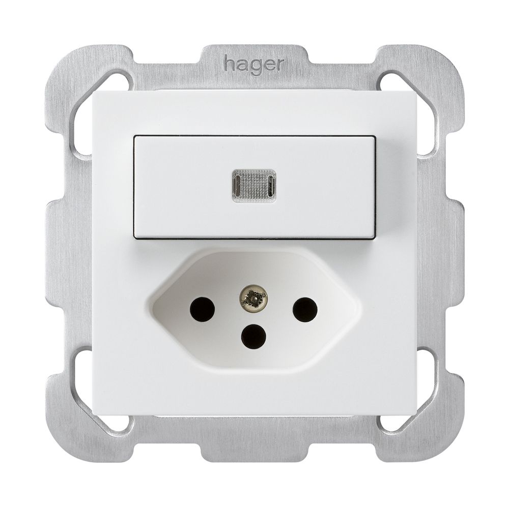 Combinaison lumineuse ENC 3/1P+T13 blanc kallysto sécurité enfants plaque fix.