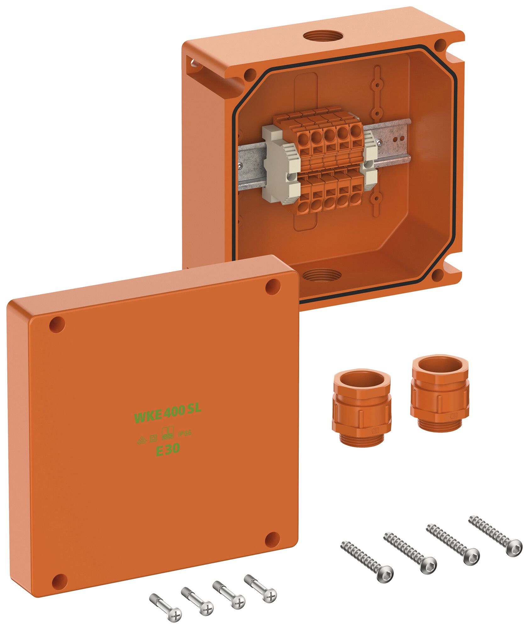 Scatole di derivazione AP Spelsberg WKE 402 SL 200×200mm×110mm IP66 arancione