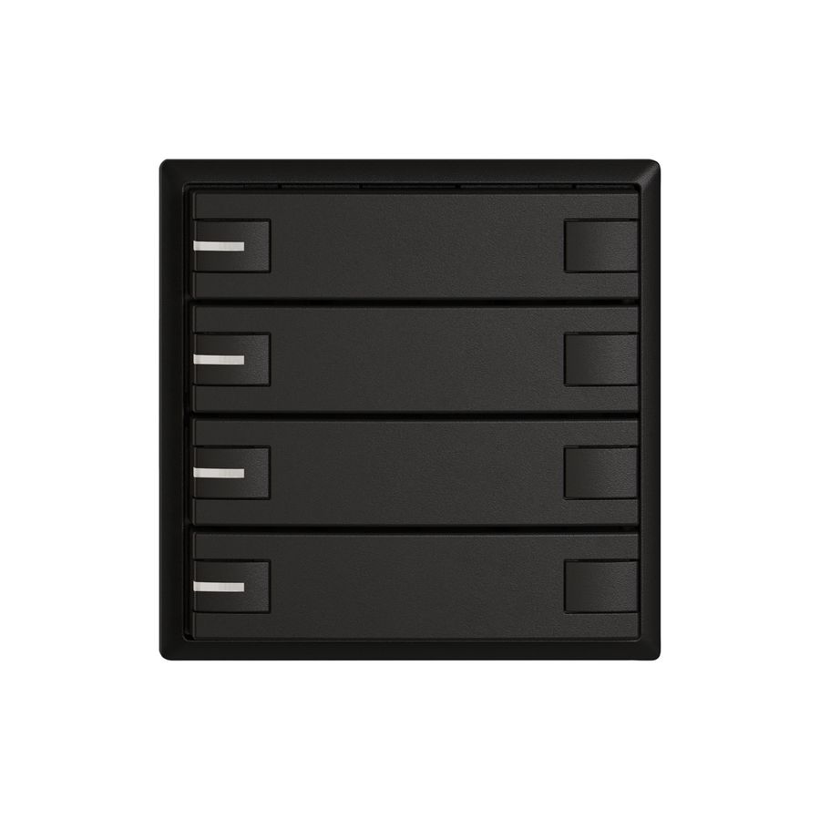 Poussoir KNX RGB EDIZIO.liv SNAPFIX® capteur temp.RGB-LED 4× comm.2T no