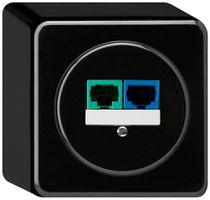AP-Anschlussdose DSL basico 2×RJ45 schwarz
