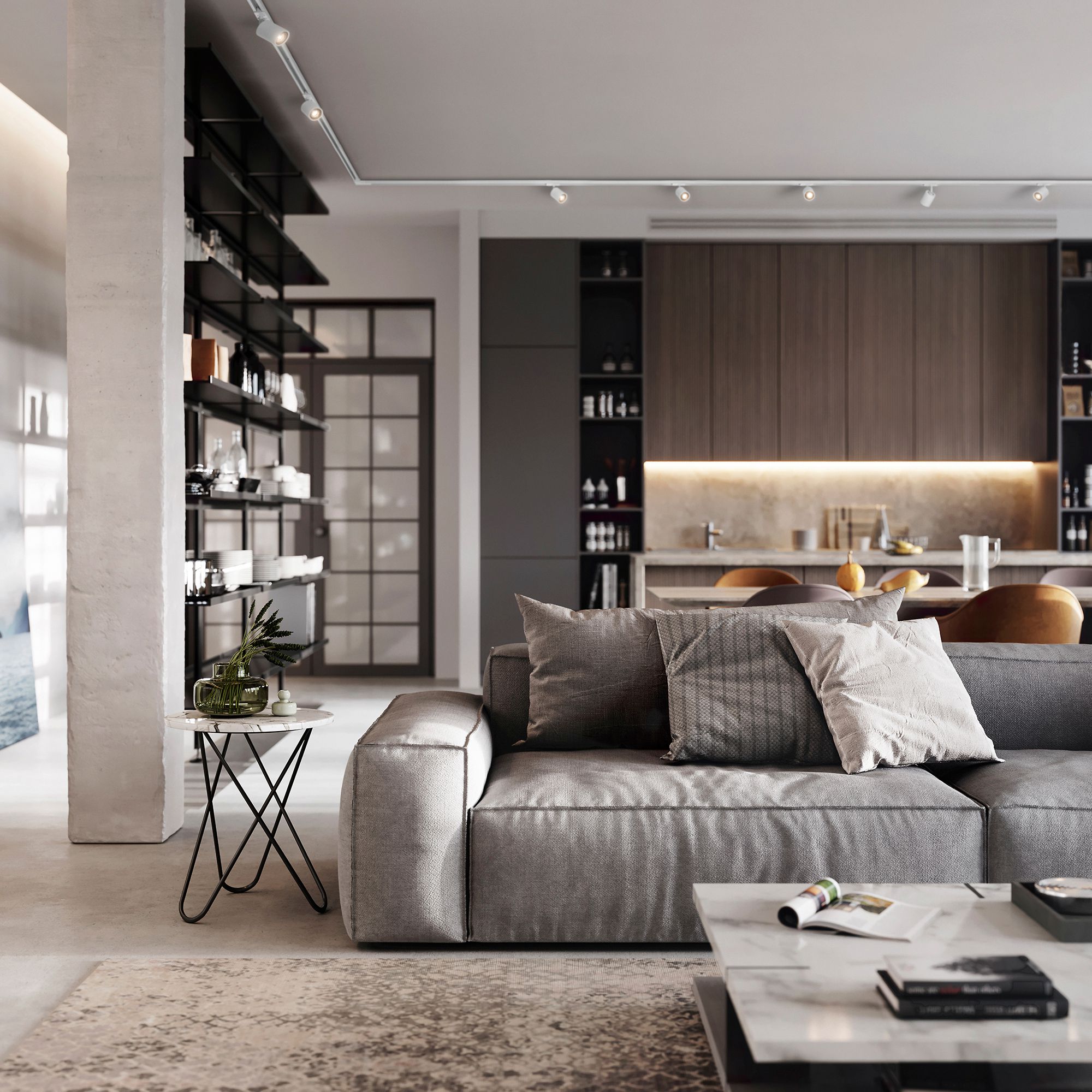 Spot LEDVANCE TRACKLIGHT CYLINDER GU10 35W L=142mm nero/oro