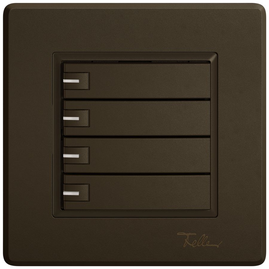 UP-Universaltaster EDIZIO.liv UNI SNAPFIX® m.LED RGB 4× 1-Tbed.br