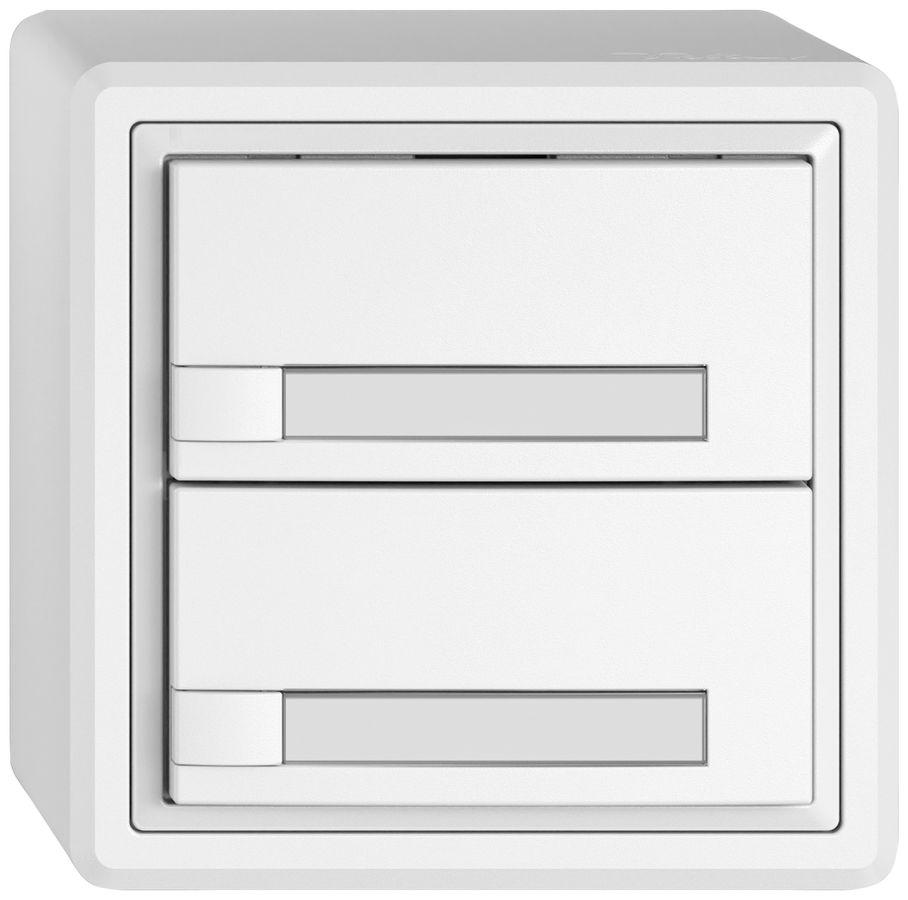 AP-Universaltaster EDIZIO.liv UNI SNAPFIX® 5…48V o.LED 2× 1-Tbed.Pap.ws