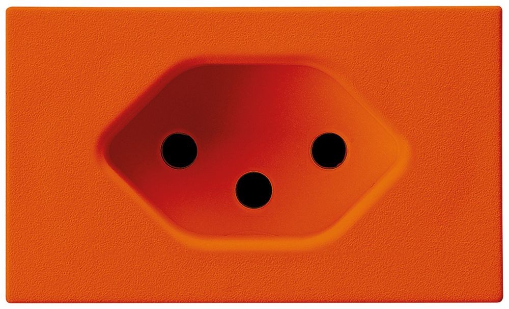 EB-Steckdose FLF Hager Typ 13 orange mit Steckklemmen