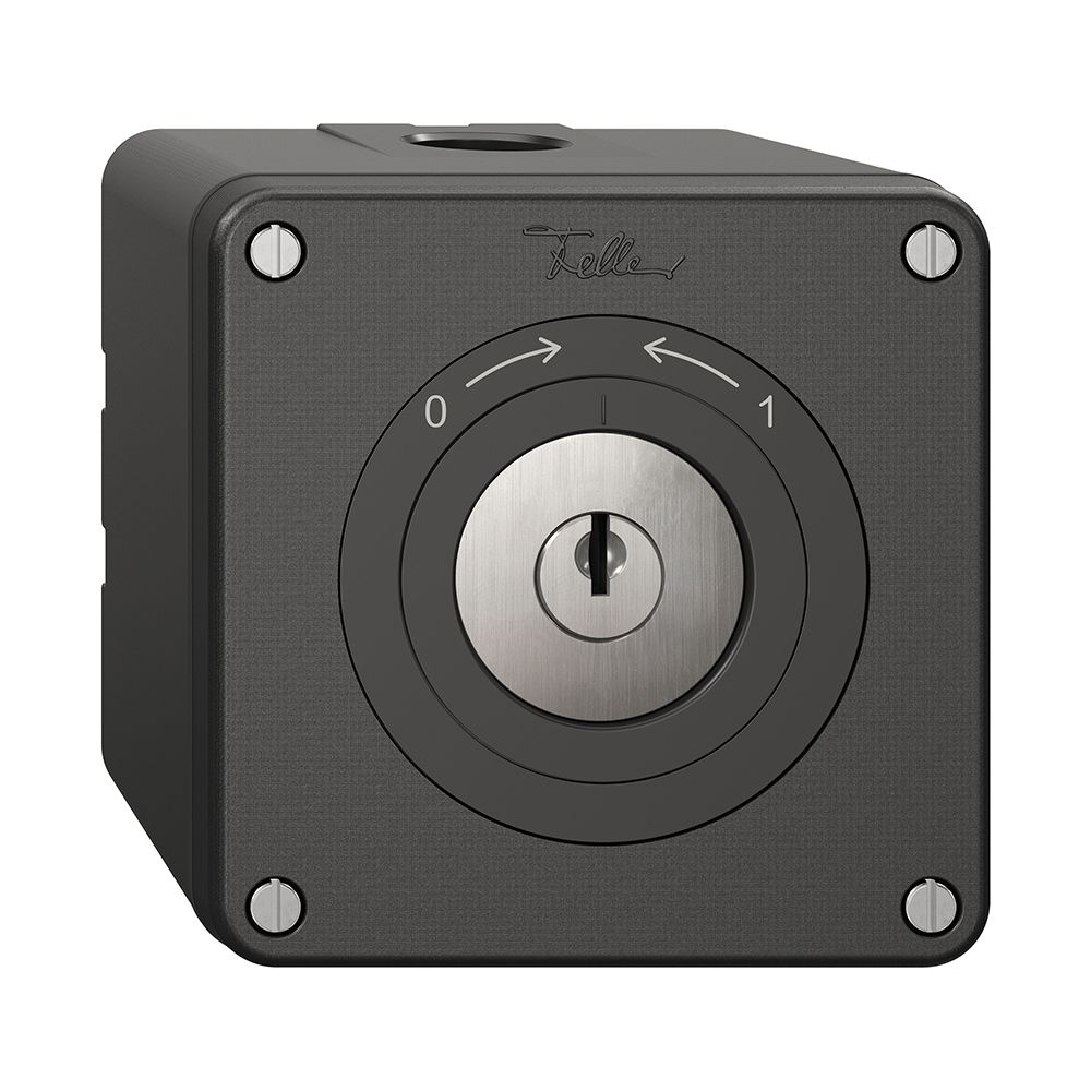 Contact pivotant NAPU NEVO, avec serrure&2 clés, KS, 0<->1, noir