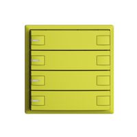 KNX-Taster RGB EDUE, 250mW, m.RGB-LED, 4×Taste, 2×Tastenb., lem