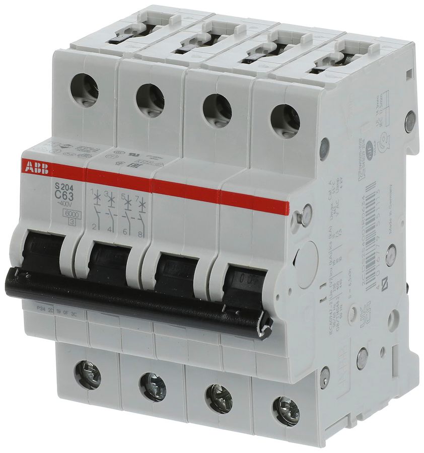 Disjoncteur ABB S204 C 4×63A