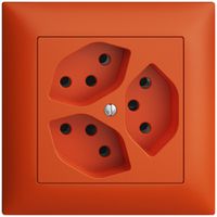 UP-Steckdose EDIZIOdue 3×T13 orange