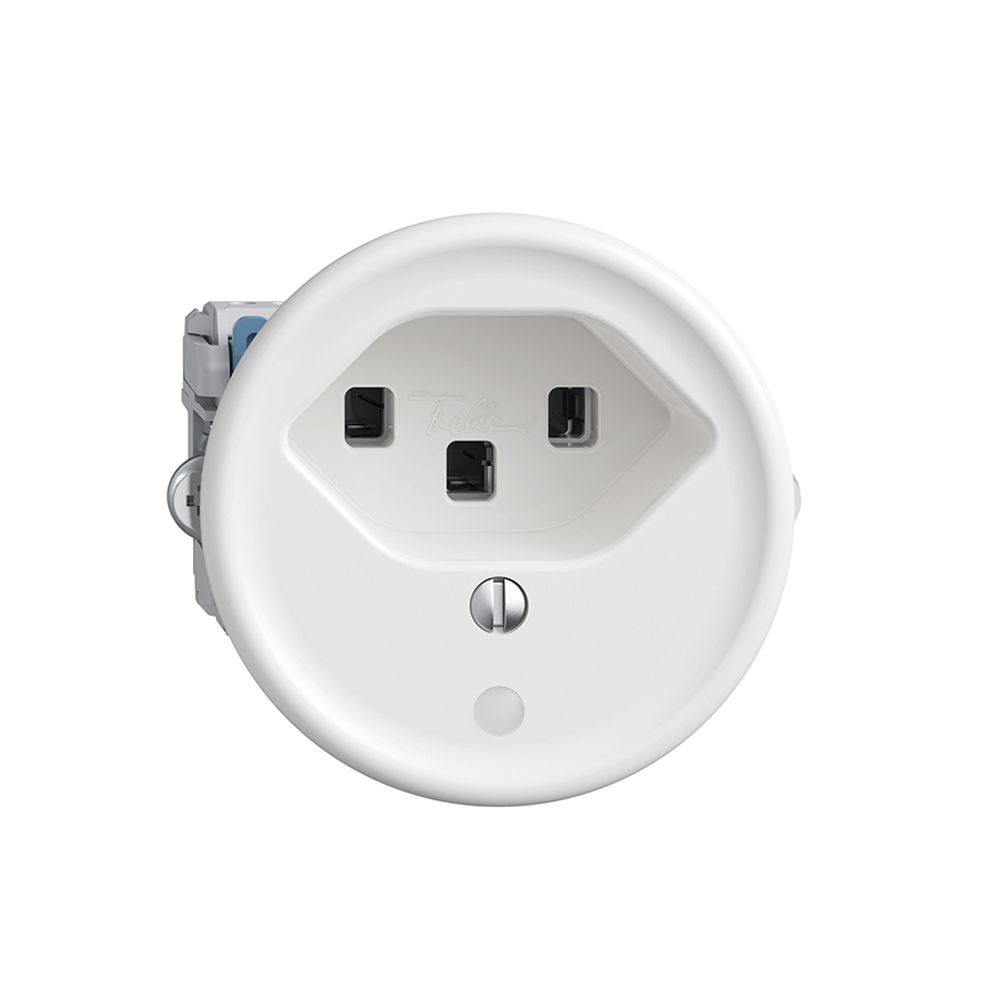 Presa Sdue Q, 1×T23, con LED, bianco