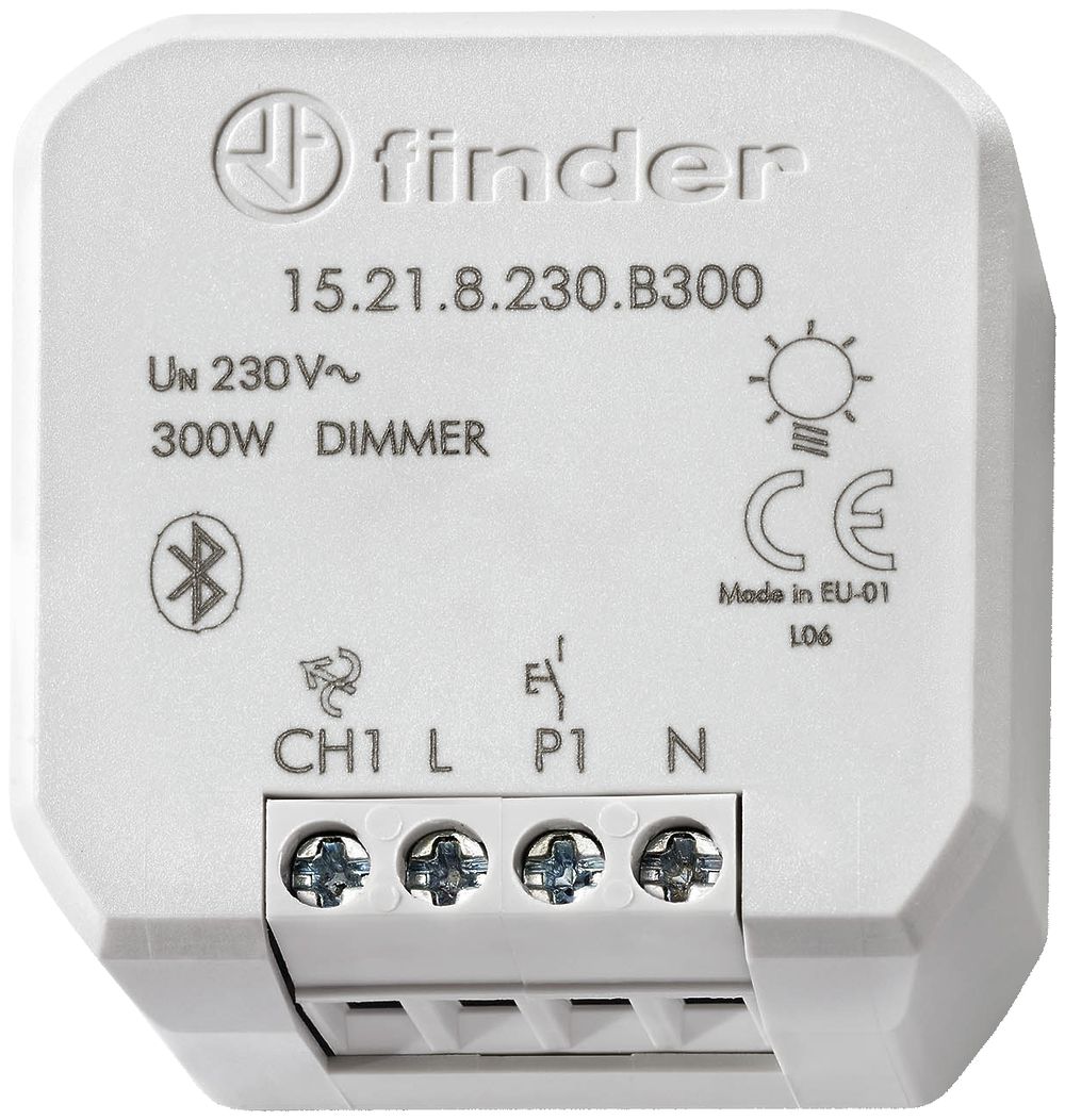 EB-Funkempfänger YESLY, 1-Kanal-Dimmaktor, 300W/230V, RLC, Bluetooth