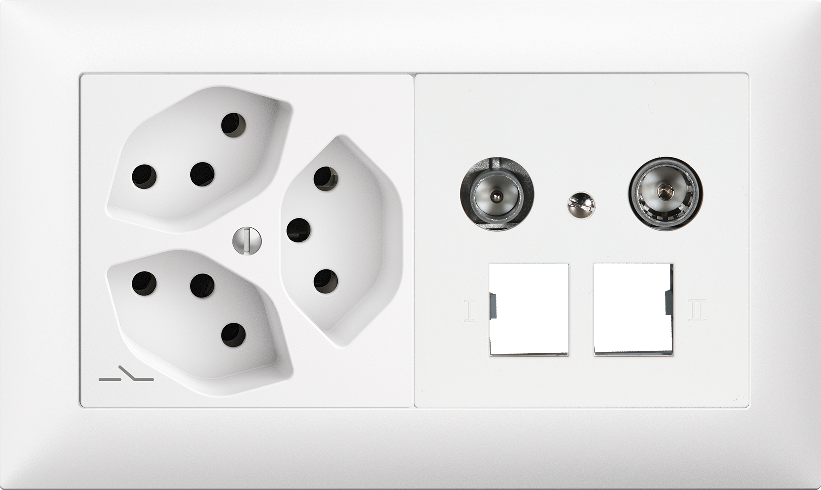 Combinazione INC Edue 1×2, 3×T13 1×S + 2xRJ45 11dB bi