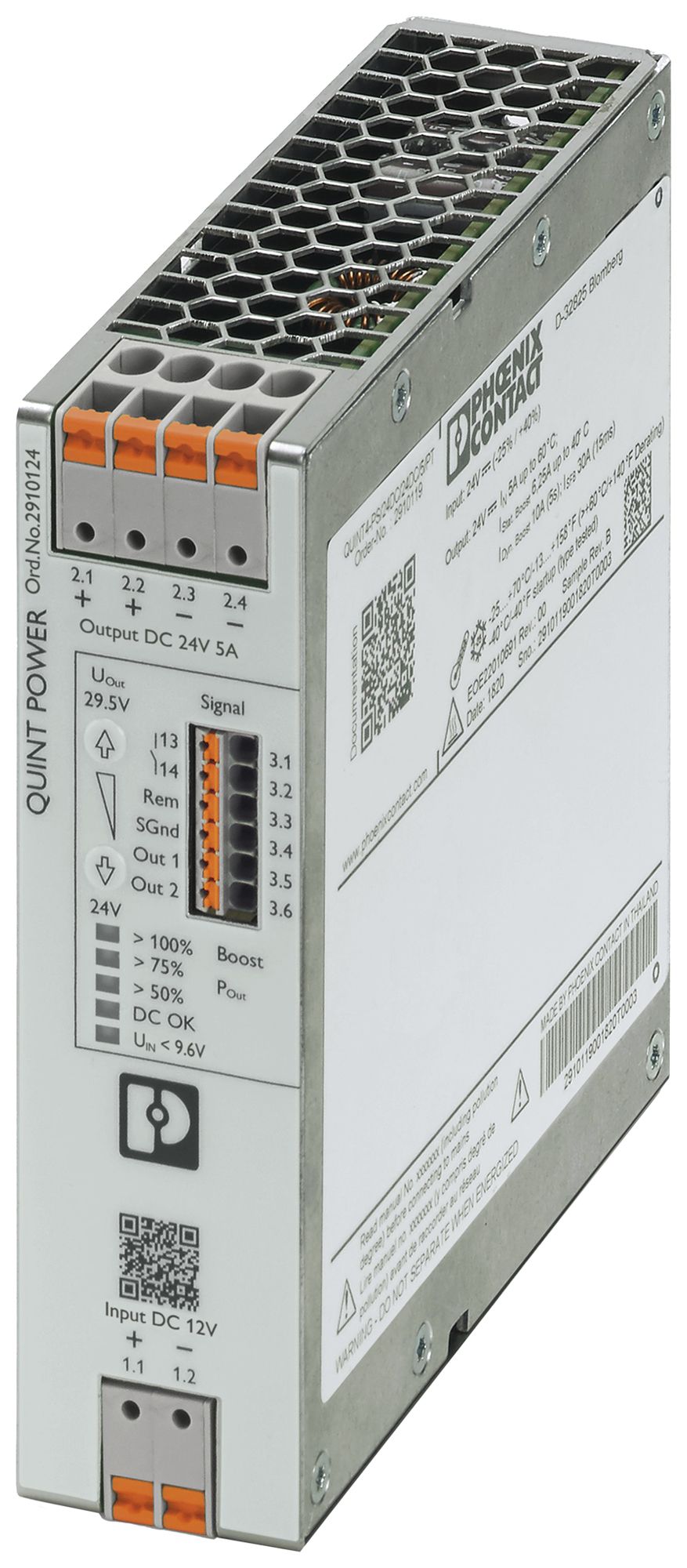 Convertitore PX QUINT4-PS/12DC/24DC/5/PT DC/DC SFB IN:12VDC OUT:24VDC/5A