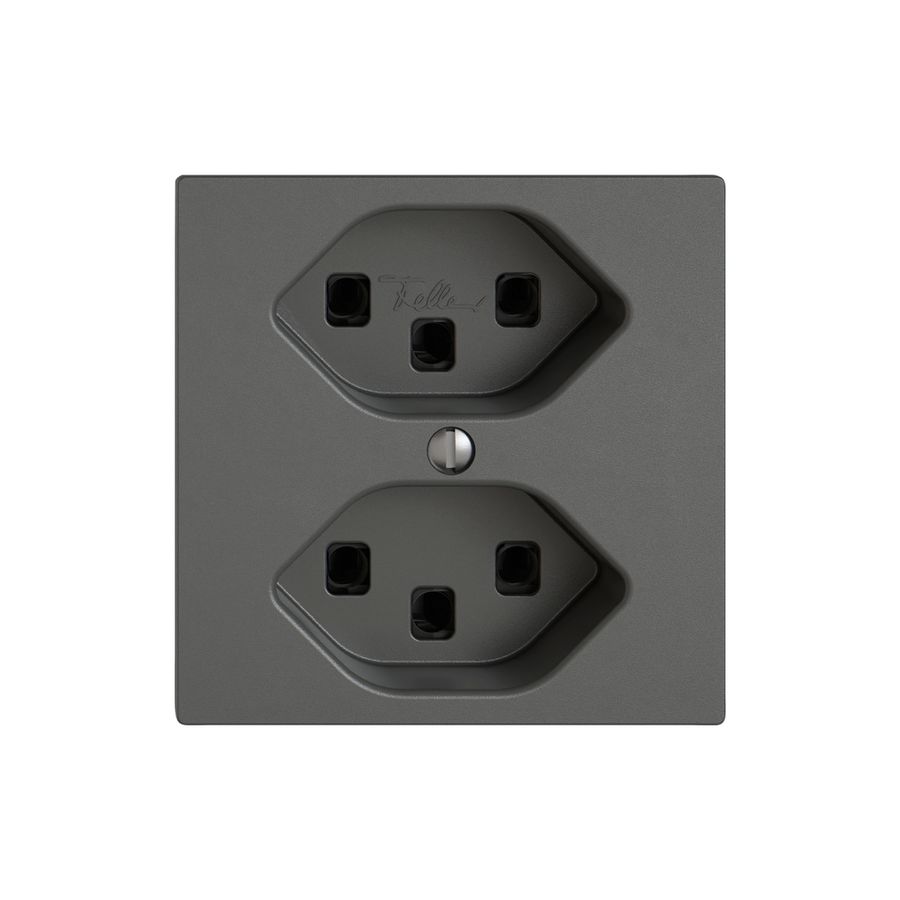 Prise EDIZIO.liv SNAPFIX® 2×T23 grf