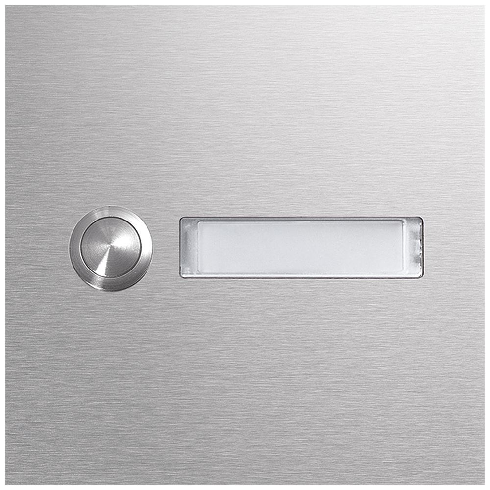 Tasterplatte Hager elcom.modesta mit LED-Namensschild, 1 Wohnung