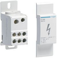 Verteilerblock Hager 125A 1P 2.5…35mm² 45×95×50mm