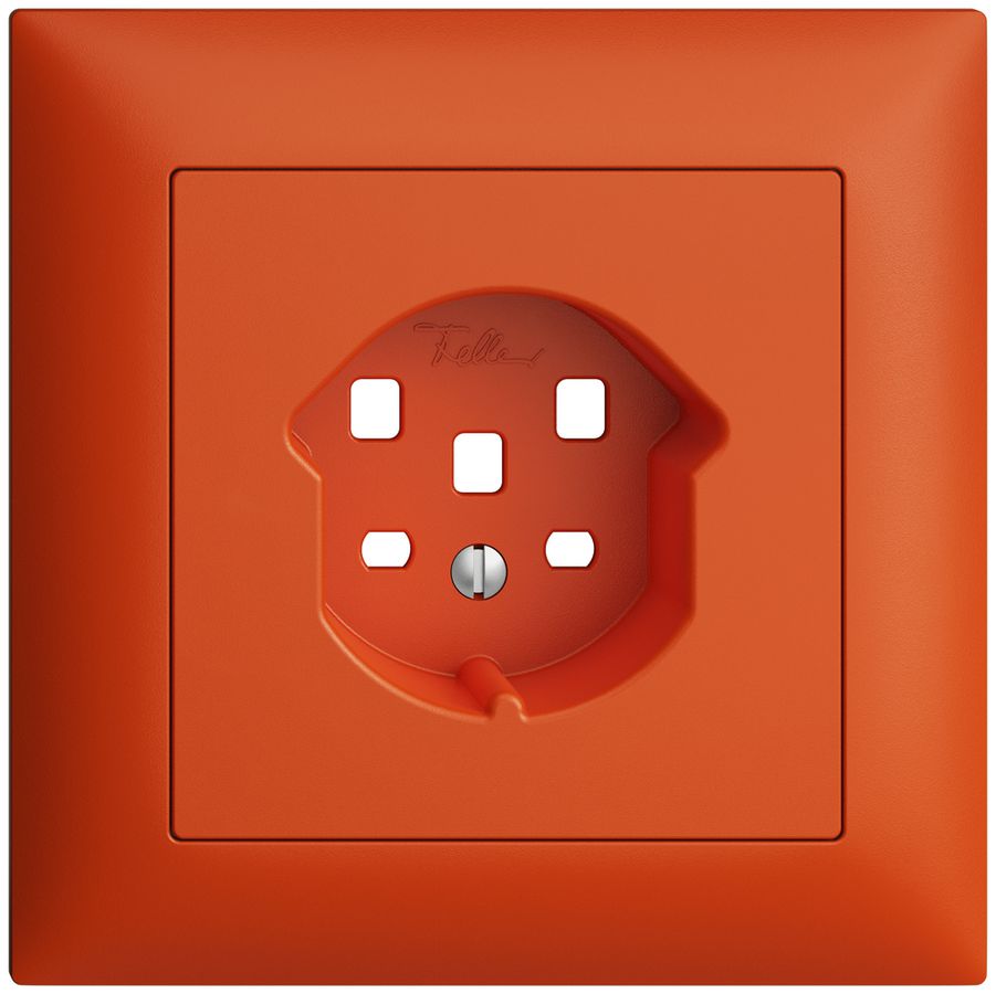 Frontset EDIZIOdue orange 88×88mm 1×T25