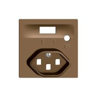 Frontset EDIZIOdue zu FI-Steckdose coffee