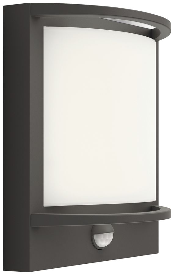 Applique LED Philips Samondra IR SEN 3.8W 800lm 827 IP44 anthracite