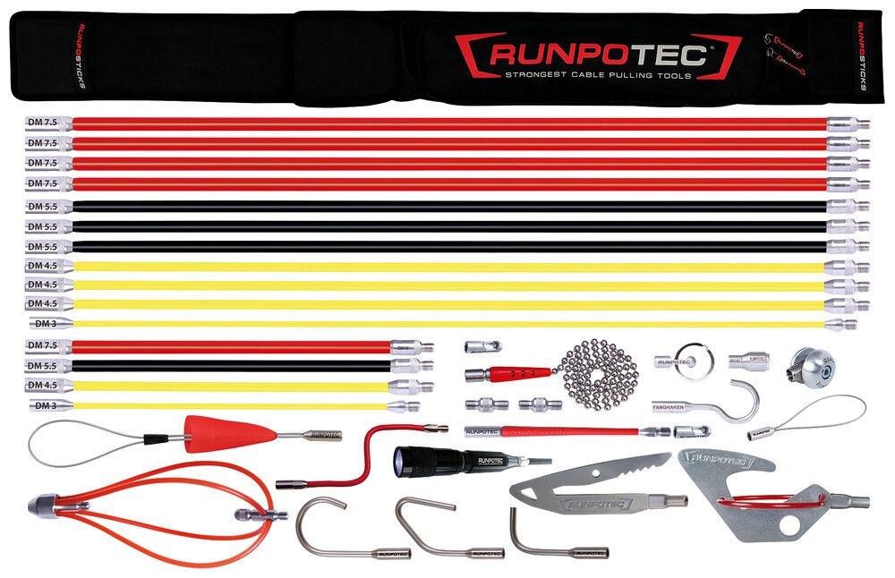 Schubstangen-Set Runpotec RunpoSticks Installationsrohr 12.64m