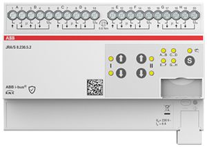 Attuatore per persiana AMD ABB JRA/S8.230.5.2 8-volte 6A/230VAC misura.tde