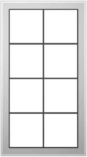 Abdeckrahmen SIDUS 4×2 Glas-weiss