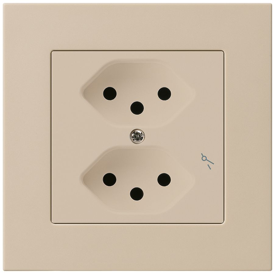 UP-Steckdose kallysto.pro 2×T13/1 beige