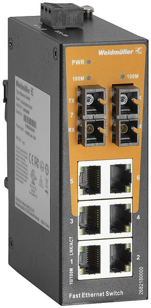 Switch WM IE-SW-EL08-6TX-2SCS, 6×RJ45 FE+2×SC MM FE unmanaged