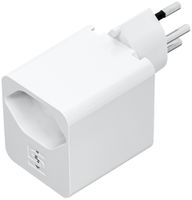 Mehrfachstecker Steffen mit Ladeadapter 18W, 1×USB C/1×T13 weiss