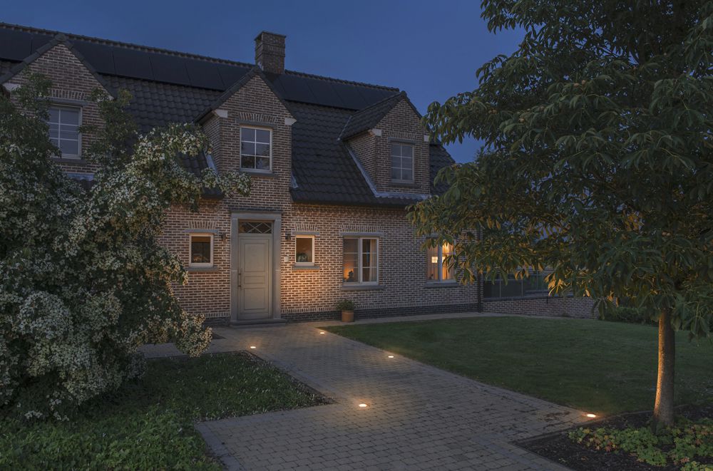 EB-LED-Bodenleuchte SLV DASAR FLAT 120 EL 7W 520lm 3000K rund Edelstahl IP65