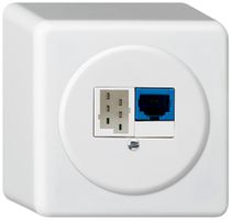 Scatola di raccordo AP DSL basico 1×RJ45/1×T+T bianco