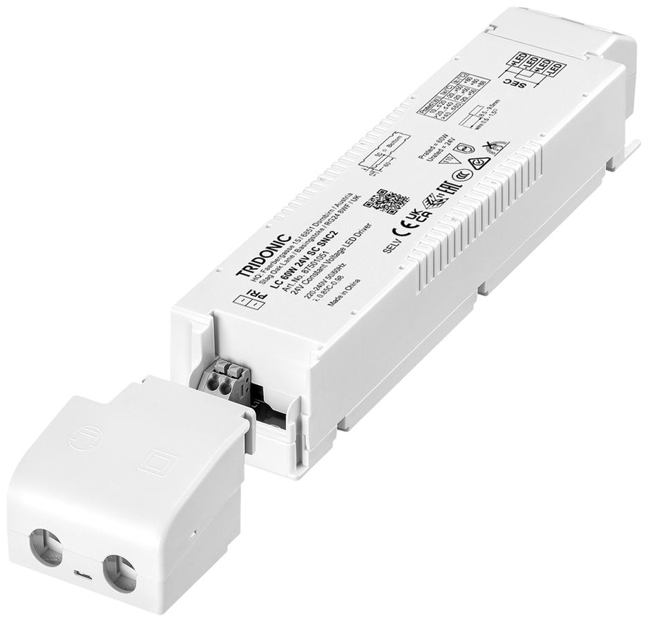 Alimentation LED Tridonic LC SNC2 18…60W 24V 750…2500mA VAR 225×43×30mm